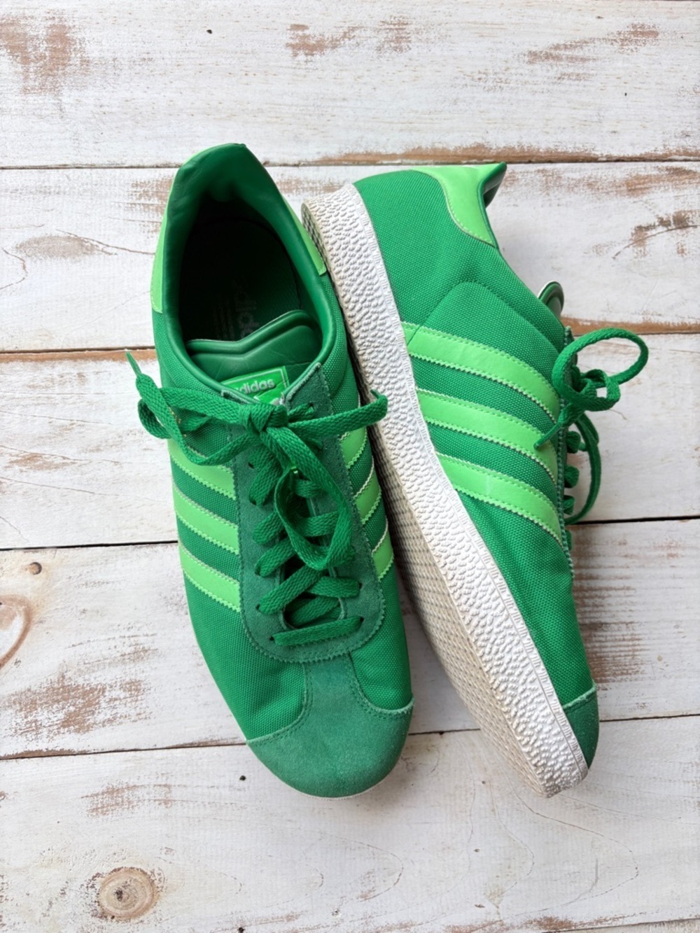 ADIDAS Gazelle 2 low top sneakers fairway green zest retro shoes soccer sz 11 - Picture 11 of 16